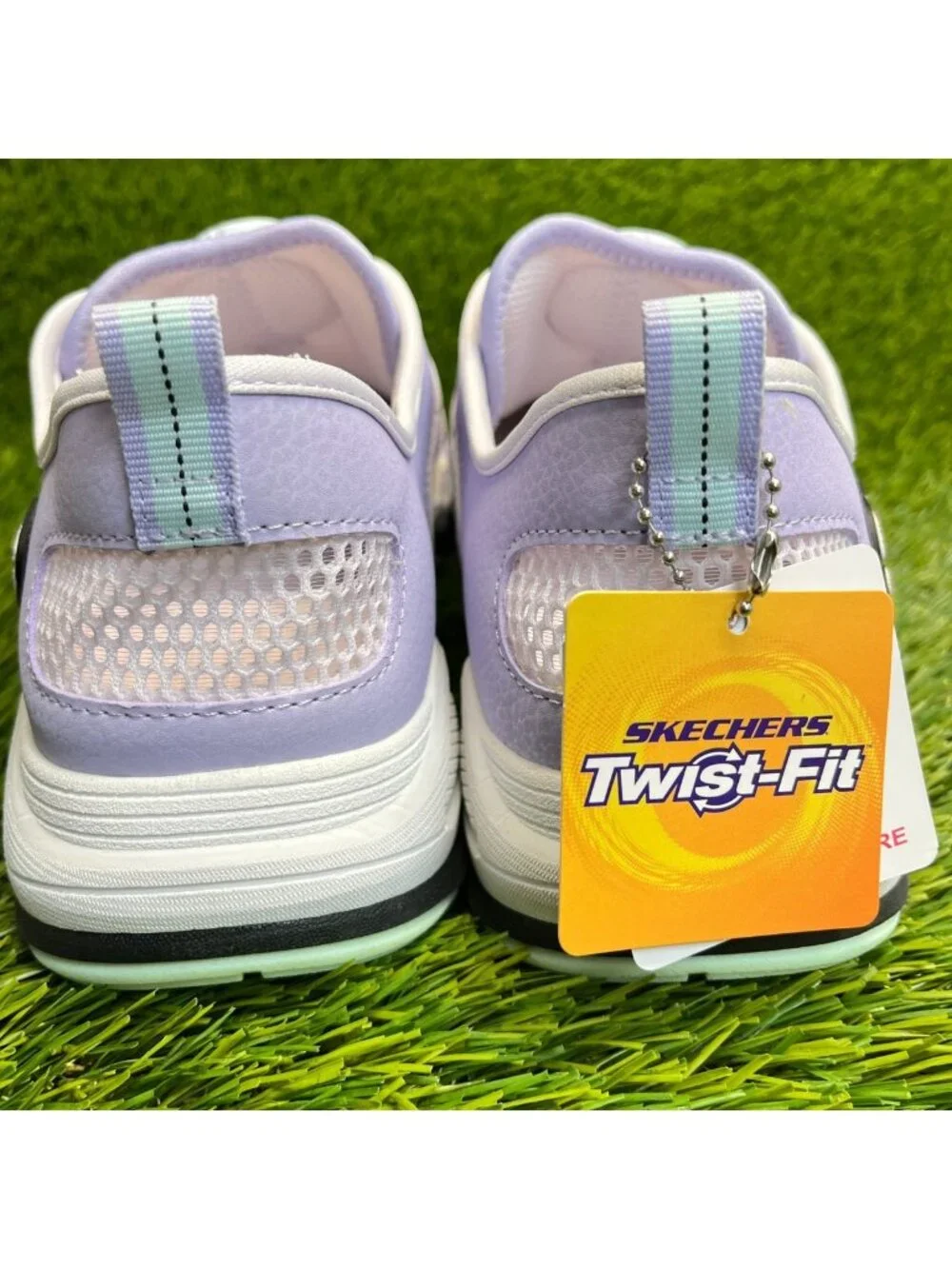Skechers Twist-Fit Girls Size 6.5Y Purple Black Athletic Slip On Shoes Sneakers